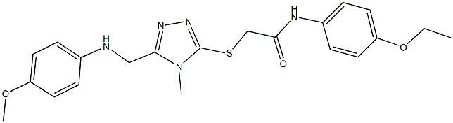 N-(4-ethoxyphenyl)-2-({5-[(4-methoxyanilino)methyl]-4-methyl-4H-1,2,4-triazol-3-yl}sulfanyl)acetamide Struktur