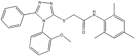 N-mesityl-2-{[4-(2-methoxyphenyl)-5-phenyl-4H-1,2,4-triazol-3-yl]sulfanyl}acetamide Struktur