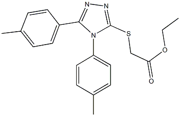 ethyl {[4,5-bis(4-methylphenyl)-4H-1,2,4-triazol-3-yl]sulfanyl}acetate Struktur