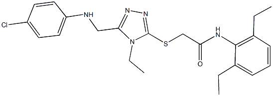 2-({5-[(4-chloroanilino)methyl]-4-ethyl-4H-1,2,4-triazol-3-yl}sulfanyl)-N-(2,6-diethylphenyl)acetamide Struktur