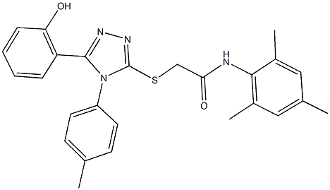 2-{[5-(2-hydroxyphenyl)-4-(4-methylphenyl)-4H-1,2,4-triazol-3-yl]sulfanyl}-N-mesitylacetamide Struktur