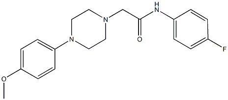 N-(4-fluorophenyl)-2-[4-(4-methoxyphenyl)-1-piperazinyl]acetamide Struktur