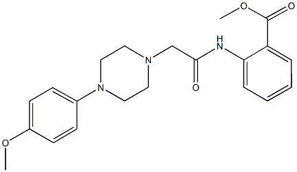 methyl 2-({[4-(4-methoxyphenyl)-1-piperazinyl]acetyl}amino)benzoate Struktur