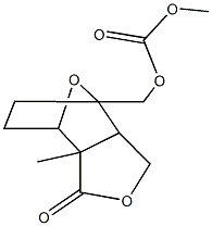 methyl (6-methyl-5-oxo-4,10-dioxatricyclo[5.2.1.0~2,6~]dec-1-yl)methyl carbonate Struktur