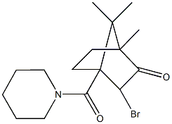 3-bromo-1,7,7-trimethyl-4-(1-piperidinylcarbonyl)bicyclo[2.2.1]heptan-2-one Struktur