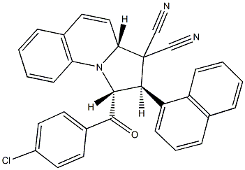 1-(4-chlorobenzoyl)-2-(1-naphthyl)-1,2-dihydropyrrolo[1,2-a]quinoline-3,3(3aH)-dicarbonitrile Struktur