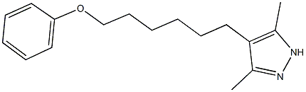 6-(3,5-dimethyl-1H-pyrazol-4-yl)hexyl phenyl ether Struktur