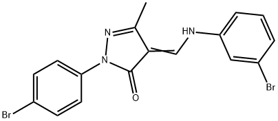 4-[(3-bromoanilino)methylene]-2-(4-bromophenyl)-5-methyl-2,4-dihydro-3H-pyrazol-3-one Struktur