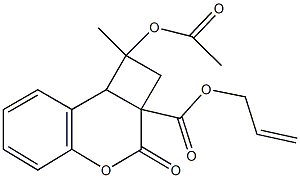 allyl 1-(acetyloxy)-1-methyl-3-oxo-1,8b-dihydro-2H-cyclobuta[c]chromene-2a(3H)-carboxylate Struktur