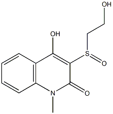 4-hydroxy-3-[(2-hydroxyethyl)sulfinyl]-1-methyl-2(1H)-quinolinone Struktur