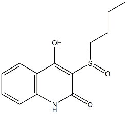 3-(butylsulfinyl)-4-hydroxy-2(1H)-quinolinone Struktur