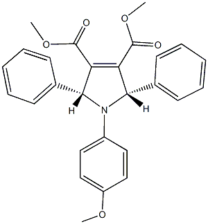 dimethyl 1-(4-methoxyphenyl)-2,5-diphenyl-2,5-dihydro-1H-pyrrole-3,4-dicarboxylate Struktur