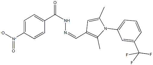 N'-({2,5-dimethyl-1-[3-(trifluoromethyl)phenyl]-1H-pyrrol-3-yl}methylene)-4-nitrobenzohydrazide Struktur