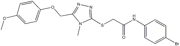 N-(4-bromophenyl)-2-({5-[(4-methoxyphenoxy)methyl]-4-methyl-4H-1,2,4-triazol-3-yl}sulfanyl)acetamide Struktur