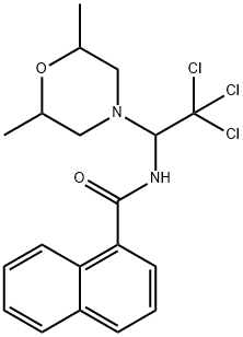 N-[2,2,2-trichloro-1-(2,6-dimethylmorpholin-4-yl)ethyl]-1-naphthamide Struktur