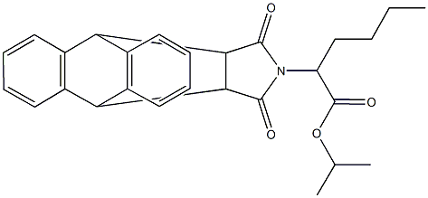 isopropyl 2-(16,18-dioxo-17-azapentacyclo[6.6.5.0~2,7~.0~9,14~.0~15,19~]nonadeca-2,4,6,9,11,13-hexaen-17-yl)hexanoate Struktur