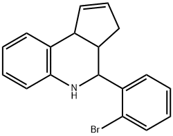 4-(2-bromophenyl)-3a,4,5,9b-tetrahydro-3H-cyclopenta[c]quinoline Struktur