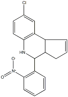 8-chloro-4-{2-nitrophenyl}-3a,4,5,9b-tetrahydro-3H-cyclopenta[c]quinoline Struktur