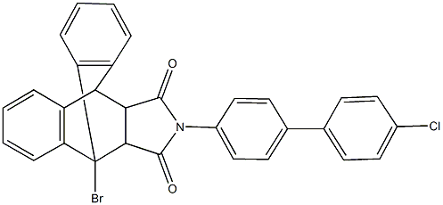 1-bromo-17-(4'-chloro[1,1'-biphenyl]-4-yl)-17-azapentacyclo[6.6.5.0~2,7~.0~9,14~.0~15,19~]nonadeca-2,4,6,9,11,13-hexaene-16,18-dione Struktur