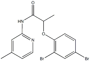 2-(2,4-dibromophenoxy)-N-(4-methyl-2-pyridinyl)propanamide Struktur