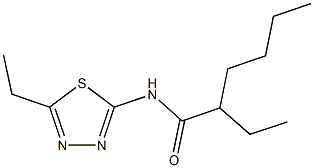 2-ethyl-N-(5-ethyl-1,3,4-thiadiazol-2-yl)hexanamide Struktur