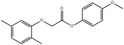 4-methoxyphenyl (2,5-dimethylphenoxy)acetate Struktur