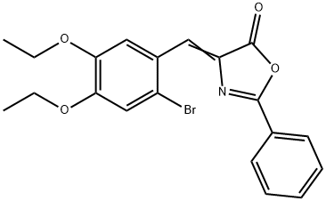 4-(2-bromo-4,5-diethoxybenzylidene)-2-phenyl-1,3-oxazol-5(4H)-one Struktur