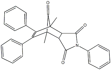 1,7-dimethyl-4,8,9-triphenyl-4-azatricyclo[5.2.1.0~2,6~]dec-8-ene-3,5,10-trione Struktur