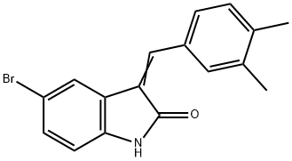 5-bromo-3-(3,4-dimethylbenzylidene)-1,3-dihydro-2H-indol-2-one Struktur