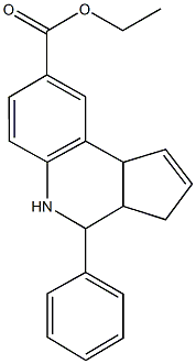 ethyl 4-phenyl-3a,4,5,9b-tetrahydro-3H-cyclopenta[c]quinoline-8-carboxylate Struktur