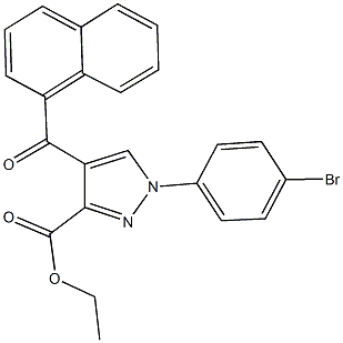 ethyl 1-(4-bromophenyl)-4-(1-naphthoyl)-1H-pyrazole-3-carboxylate Struktur