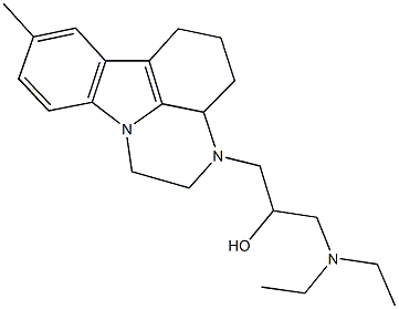 1-(diethylamino)-3-(8-methyl-1,2,3a,4,5,6-hexahydro-3H-pyrazino[3,2,1-jk]carbazol-3-yl)-2-propanol Struktur