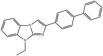 2-[1,1'-biphenyl]-4-yl-9-ethyl-9H-imidazo[1,2-a]benzimidazole Struktur