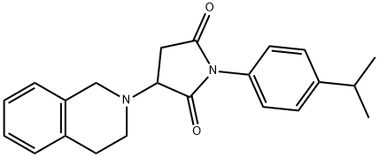 3-(3,4-dihydroisoquinolin-2(1H)-yl)-1-(4-isopropylphenyl)pyrrolidine-2,5-dione Struktur