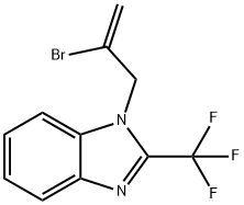 1-(2-bromo-2-propenyl)-2-(trifluoromethyl)-1H-benzimidazole Struktur