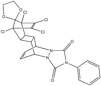 4',5',6',7'-tetrachloro-13'-phenyl-spiro(1,3-dioxolane-2,18'-[11,13,15]triazahexacyclo[8.5.2.1~4,7~.0~2,9~.0~3,8~.0~11,15~]octadeca[5,16]diene)-12',14'-dione Struktur