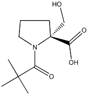 1-(2,2-dimethylpropanoyl)-2-(hydroxymethyl)proline Struktur