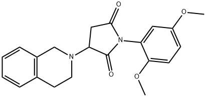 3-(3,4-dihydroisoquinolin-2(1H)-yl)-1-(2,5-dimethoxyphenyl)pyrrolidine-2,5-dione Struktur