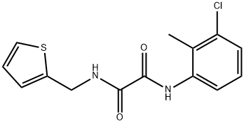 N~1~-(3-chloro-2-methylphenyl)-N~2~-(2-thienylmethyl)ethanediamide Struktur