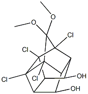 2,3,5,6-tetrachloro-4,4-dimethoxypentacyclo[5.4.0.0~2,6~.0~3,10~.0~5,9~]undecane-8,11-diol Struktur