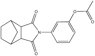 3-(3,5-dioxo-4-azatricyclo[5.2.1.0~2,6~]dec-4-yl)phenyl acetate Struktur