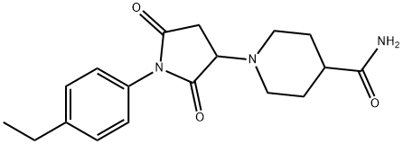 1-[1-(4-ethylphenyl)-2,5-dioxopyrrolidin-3-yl]piperidine-4-carboxamide Struktur