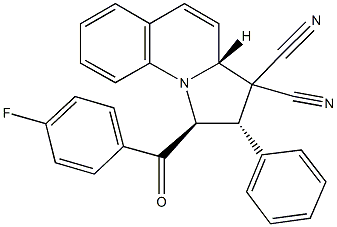 1-(4-fluorobenzoyl)-2-phenyl-1,2-dihydropyrrolo[1,2-a]quinoline-3,3(3aH)-dicarbonitrile Struktur