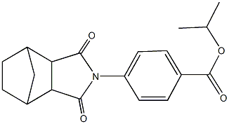 isopropyl 4-(3,5-dioxo-4-azatricyclo[5.2.1.0~2,6~]dec-4-yl)benzoate Struktur