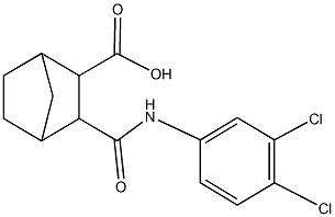 3-[(3,4-dichloroanilino)carbonyl]bicyclo[2.2.1]heptane-2-carboxylic acid Struktur