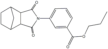 propyl 3-(3,5-dioxo-4-azatricyclo[5.2.1.0~2,6~]dec-4-yl)benzoate Struktur