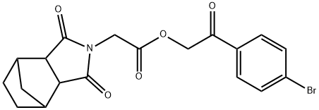 2-(4-bromophenyl)-2-oxoethyl (3,5-dioxo-4-azatricyclo[5.2.1.0~2,6~]dec-4-yl)acetate Struktur