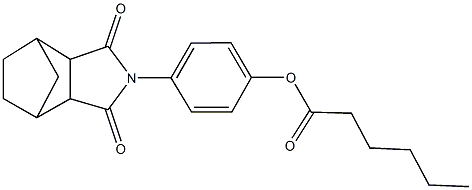 4-(3,5-dioxo-4-azatricyclo[5.2.1.0~2,6~]dec-4-yl)phenyl hexanoate Struktur