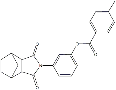 3-(3,5-dioxo-4-azatricyclo[5.2.1.0~2,6~]dec-4-yl)phenyl 4-methylbenzoate Struktur