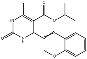 isopropyl 4-[2-(2-methoxyphenyl)vinyl]-6-methyl-2-oxo-1,2,3,4-tetrahydropyrimidine-5-carboxylate Struktur